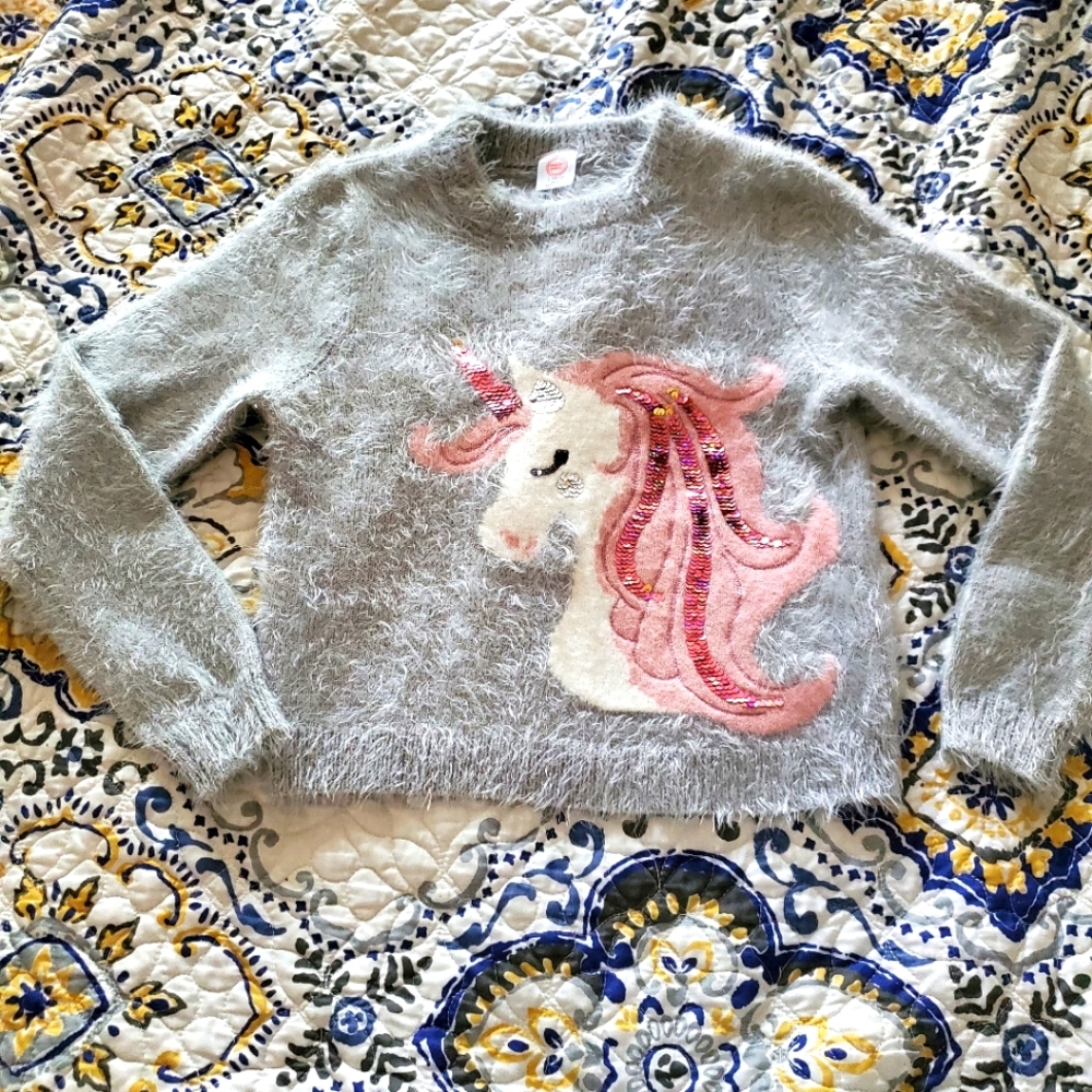 Girls Unicorn Sweater